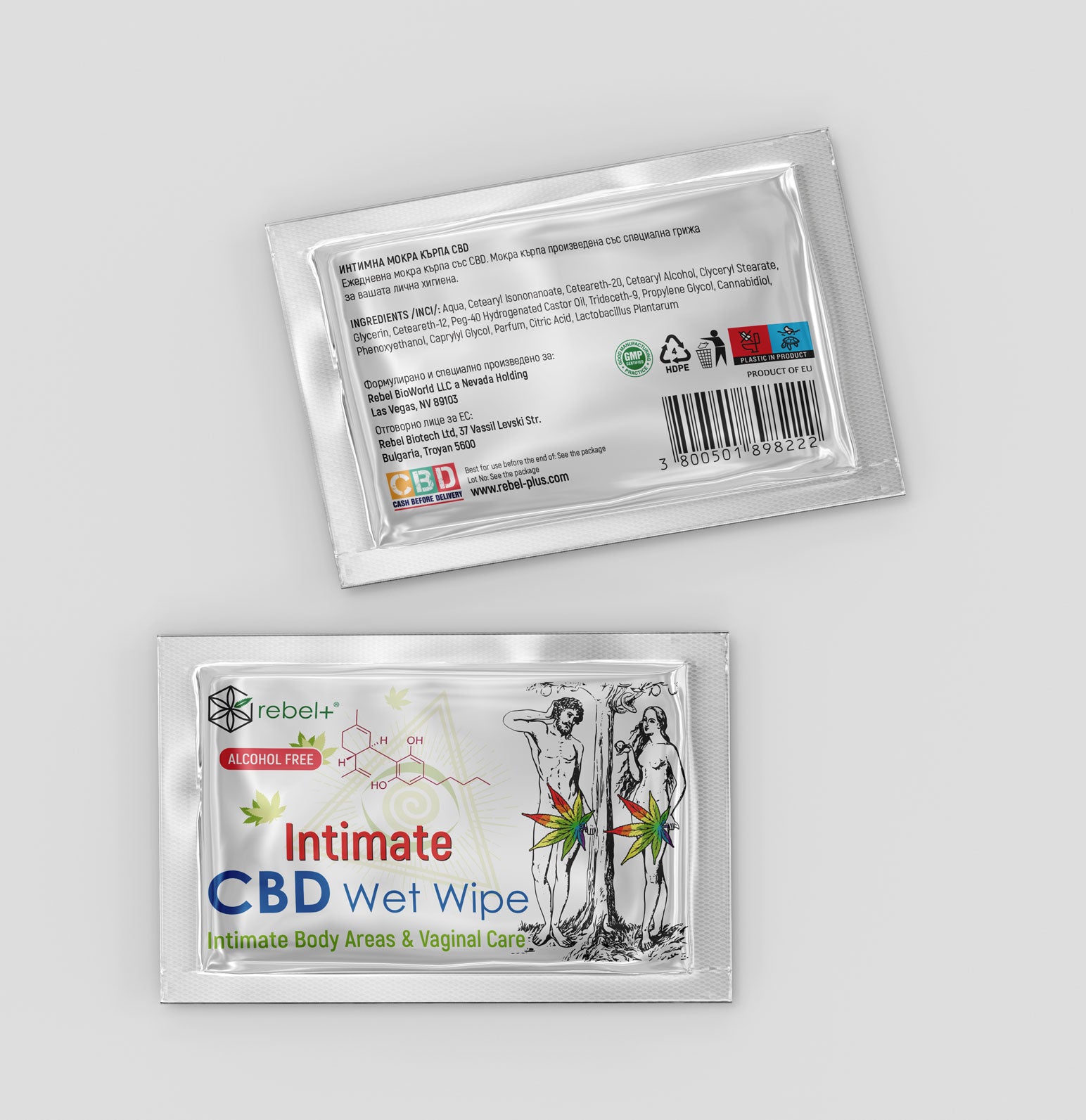 CBD Intimate 4+1 Wet Wipe image 1